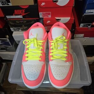 Air Jordan 1 Men's Low SE Shoes Lava Glow Volt White FN6772-671 Sz 12.5 Preowned
